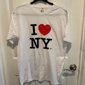 I Love NY Red Heart Graphic Tee - White